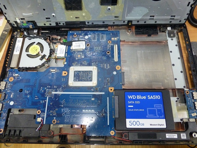 HPノート SSD換装後