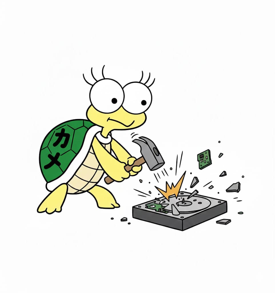 亀丸データ消去画像