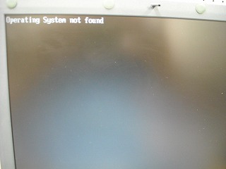 operating system not found画像