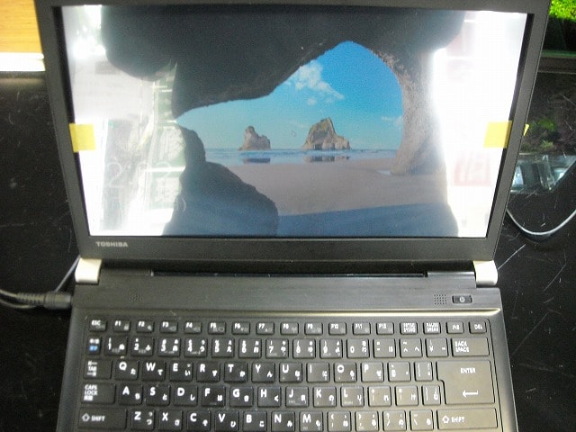 東芝ノート液晶割れ