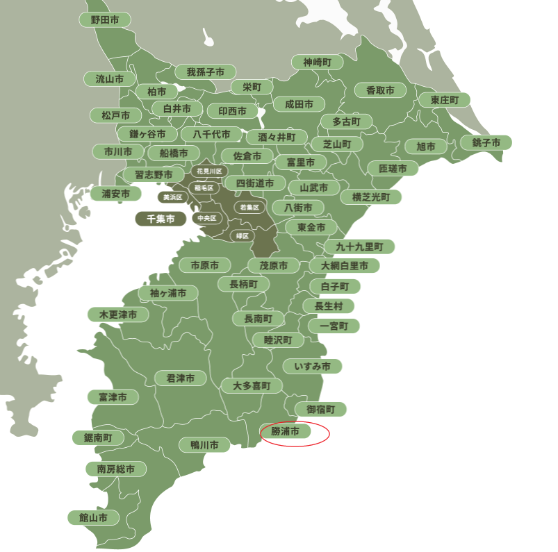 勝浦市地図