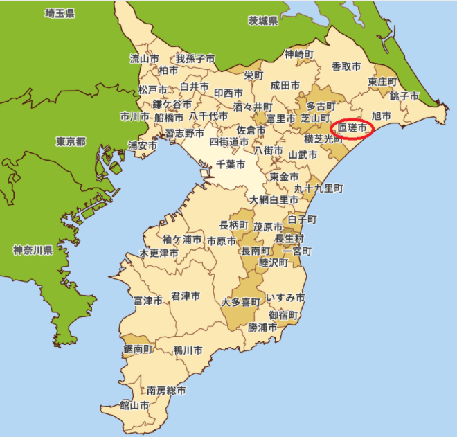 匝瑳市地図