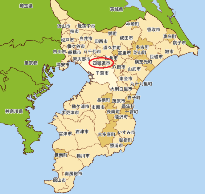 四街道市地図