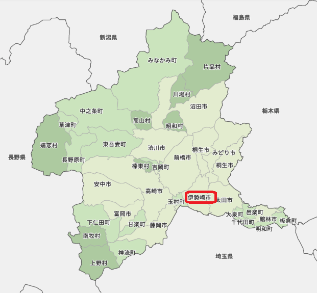 伊勢崎市市地図