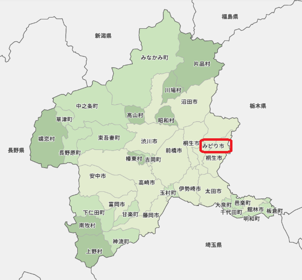 みどり市地図