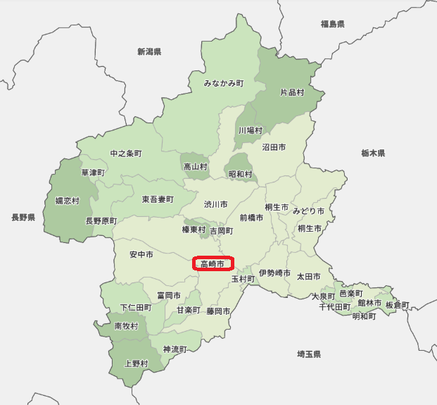 高崎市地図