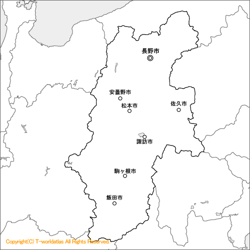 岡谷市地図