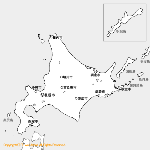 北海道県地図