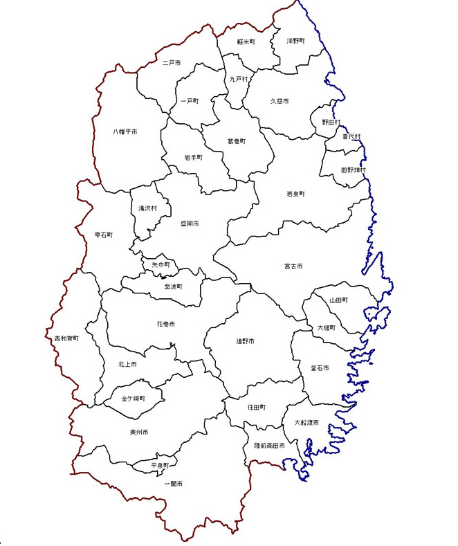 岩手県地図