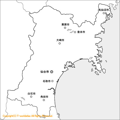 宮城県地図