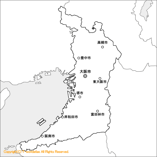 大阪の地図