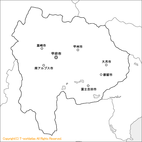 山梨県地図